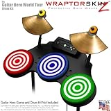 Bullseye Colors and White Skin by WraptorSkinz fits Guitar Hero 4 World Tour Drum Set for Nintendo W
