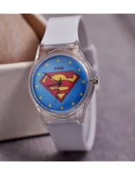 Hot Sale Wihte fashion table PVC Wrist Watch Face Cartoon Lady/Women Watch