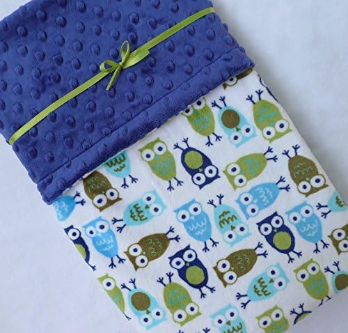 A Baby Blanket - Minky Baby Blanket - Owl Baby Blanket - Baby Blanket for Your Baby Boy
