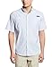 Columbia Men's Super Tamiami Short Sleeve Shirt, Vivid Blue Gingham, Small
