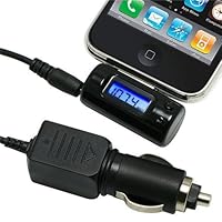 FM Radio Adapter Transmitter with Car Charger for Apple iPhone 4 4S