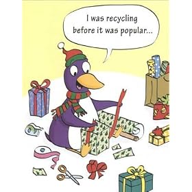 Paper Magic Holiday Spice Christmas Cards - Recycling Penguin - Set of 18