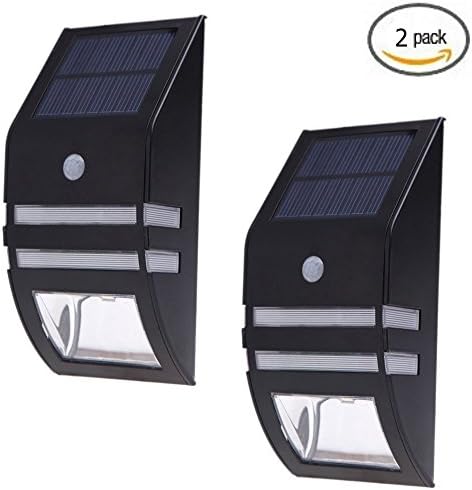 HKYH Solar Powered Motion Sensor Light, Wireless Bright Solar Powered Pathway Light, Outdoor Security Lighting for Staircase, Step, Garden, Yard, Wall, Drive Way, Home, Pathway, Patio, Etc