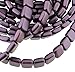 Czechmate 6mm Square Glass Czech 2-Hole Tile Beads - Purple Pearl (25)