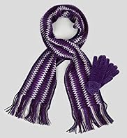 Zig Zag Print Scarf & Gloves Set Zig Zag Print Scarf & Gloves Set