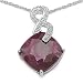 17.90 Carat Genuine Dyed Ruby & White Topaz Sterling Silver Pendant