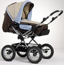 Haberkorn Comfort XL Kinderwagen - Kombiwagen Buggy 12 Zoll (ca. 305 mm) braun-beige