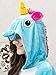 Adult Onesie Pajamas for Women Sleepsuit Costume Animal Blue Unicorn S