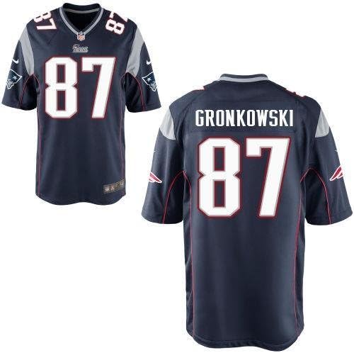 NEW England Patriots Rob Gronkowski Blue On-field Jersey Size (Medium) 40