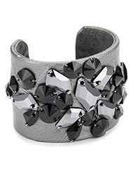 TED ROSSI "Femm e Fatale" Mirror Leather Dart Cuff Bracelet