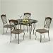 Pastel Furniture EB 110 CB-CC 623 / EB 510-CB 4819 Emerald Bay Glass Dining Set with Side Chairs in
