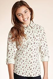 Pure Cotton Ditsy Floral Print Corduroy Shirt