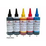 PrintPayLess Brand Bulk Ink Specially Formulated for Canon: 500ml (16.7 oz) Ink - 100ml Black PIGMENT Ink + 400ml UV Resistant Dye Ink, Specially formulated for Canon PGI-5 CLI-8 Refillable ink Cartridges, CISS and CIS Used in Canon PIXMA Printers: iP3300, iP3500, iP4200, iP4300, iP4500, iP5200, iP5200R, MP500, MP510, MP520, MP530, MP600, MP610, MP800, MP800R, MP810, MP830, MP950, MP960, MP970, MX700, MX850 / Pigment Black, Black, Cyan, Magenta, Yellow Color