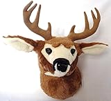 13" Yosemite Mule Deer Head Plush Stuffed Animal Walltoy Wall Mount