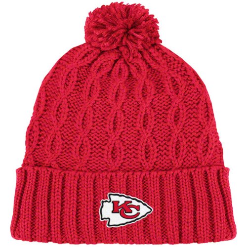 Kansas City Chiefs Women's Knit Hat: Retro Pom Cuffed Knit Hat