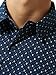 Bentibo Mens Navy Casual Pattern Printed Long Sleeve Button Down Cotton Dress Shirts M