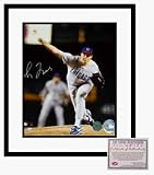 Greg Maddux Autographed Pitching Night Game Framed 8 x 10 Photograph