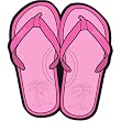 Giant Pink Flip Flops Style Molded 13" x 16" Utility Mat