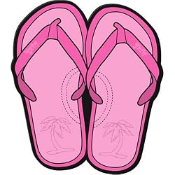 Giant Pink Flip Flops Style Molded 13" x 16" Utility Mat