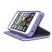 iPhone SE Case, Cellto PU Leather Wallet Cover Stand and Reversible Magnetic Flap Flip Cover for Apple iPhone SE/iPhone 5S / iPhone 5 - Mint/Purple