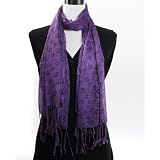 Peace Colorful Viscose Scarf , Purple