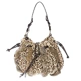 さらに値下げ！☆Winter SALE☆POU DOU DOU ニット×ラビファー使いバッグ : ショルダーバッグ