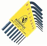 BONDHUS(ボンダス) 六角レンチセット ショート 8本組 インチタイプ HLX8S