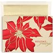 Red Poinsettia On Gold Christmas Cards -