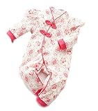 CHOUeTTe ベビー服 ロンパース 新生児～2歳まで チャイナ風 前開き 長袖 綿100% 可愛い 花柄 バラ柄 出産祝い 誕生日プレゼントにもどうぞ 柄色サイズ多数 オリジナルタオル付き (ピン