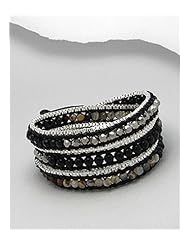 Semi GemStone Beads Bracelet In White Base