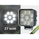 1pc Flood Beam Square 27W 2000lm High Power Work Light for Tractor Truck ATV 4WD Off... by XKGLOW