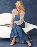 Long jean skirt