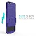 Stalion iPhone 5 5S SE Belt Clip Case Secure Holster Shell & Kickstand Combo (Cyan Blue) 180° Degree Rotating Locking Swivel + Shockproof Protection