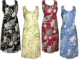 Melia (Plumeria) Hawaiian Aloha Short Tank Dress