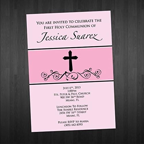 First Communion Invitations - Girl Communion Invitations - Communion Invitations - Religious Invitations - Printable Invitations