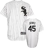 Bobby Jenks Jersey: Youth 2010 Majestic Home Pinstripe Replica #45 Chicago White Sox Jersey