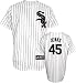Bobby Jenks Jersey: Youth 2010 Majestic Home Pinstripe Replica #45 Chicago White Sox Jersey - Small (8)