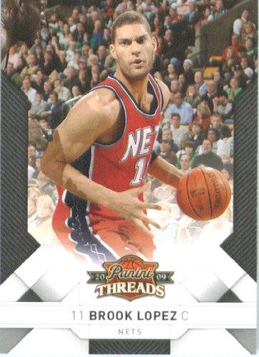 2009 /10 Panini Threads Basketball Card # 94 Brook Lopez New Jersey Nets Mint Condition - Shipped In Protective ScrewDown Display Case!