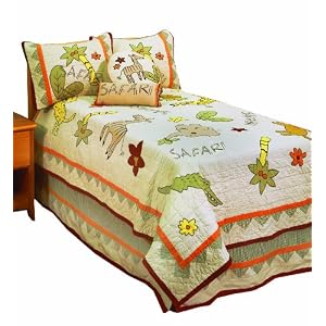 ZZ Kids Safari 4-Piece Twin Quilt Set