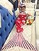 NOPTEG Kids Mermaid Tail Blanket Knitted Living Room Sleeping Bag Birthday Christmas Xmas Gift for for Camping,Sleeping,Reading,Car Trip 59inch x31.5 inch (Reindeer Snowflake,Red)