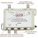 2-Port Bi-Directional Cable TV HDTV Amplifier Splitter Signal Booster with Pa...