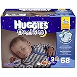 Huggies Overnites Diapers, Size 3, 68 Count