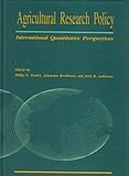 Agricultural research policy : international quantitative perspectives