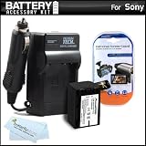 Replacement NP-FV70 Battery And Charger Kit For Sony HDR-PJ430V HD Camcorder Includes Extended Replacement (2300Mah) NP-FV70 Battery + Ac/Dc Travel Charger + MicroFiber Cloth + More