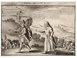 8" x 6" (20cm x 15cm) Mounted Art Print Wenceslaus Hollar - Abraham and Lot separating (State 1)
