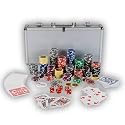 Pokerkoffer Pokerset mit 300 Laserchips Aluminium