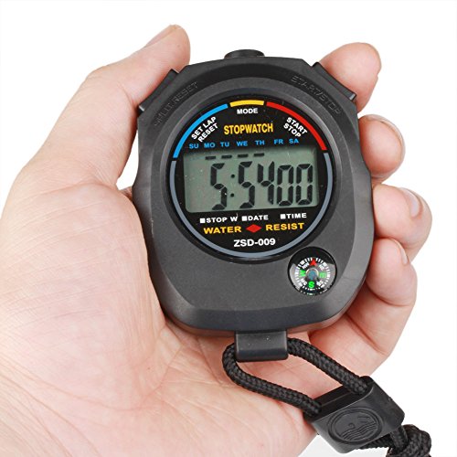 Flexzion Digital Stopwatch Chronograph Timer Sports Stop Watch Clock