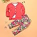Creazy 1Set Kids Toddler Girls Long Sleeve T-Shirt Tops+Coat+Pants Clothes Outfits (5T)