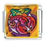 Art Lobster Dinner Food Italian Charms Bracelet Link