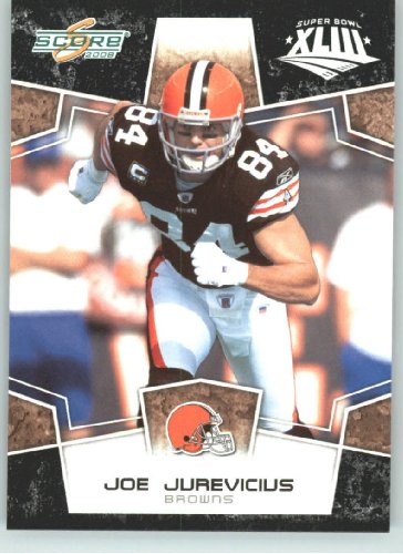 2008 Donruss / Score Limited Edition Super Bowl XLIII Black Border # 73 Joe Jurevicius - Cleveland Browns - NFL Trading Card in a Prorective Screw Down Display Case